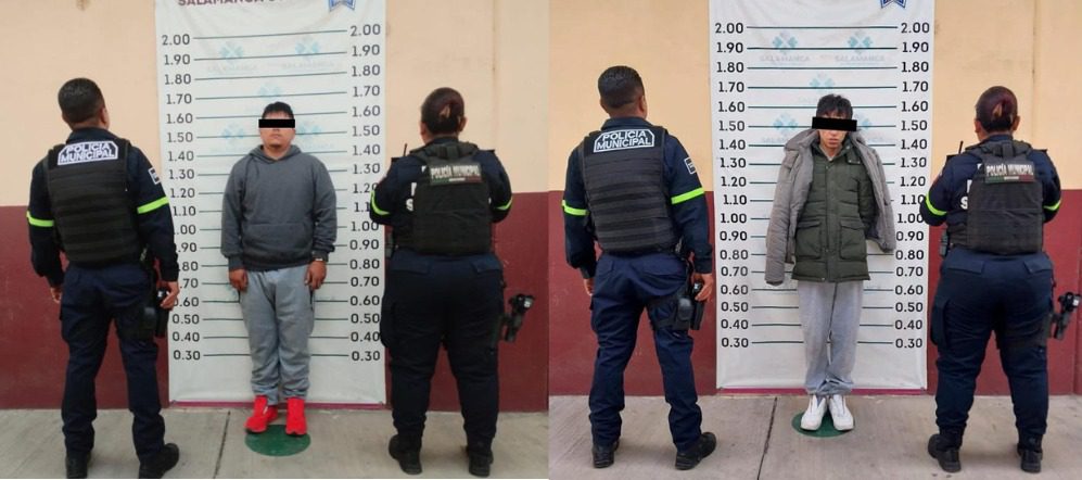 Seguridad Pública de Salamanca detiene a dos hombres por robo