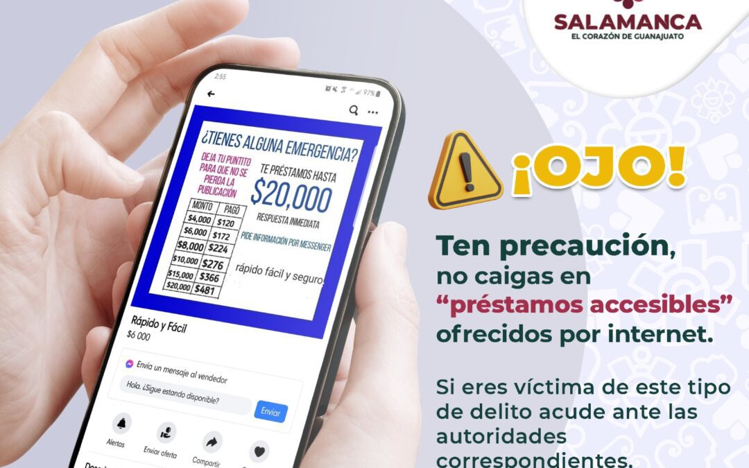 Gobierno de Salamanca previene sobre préstamos por internet.